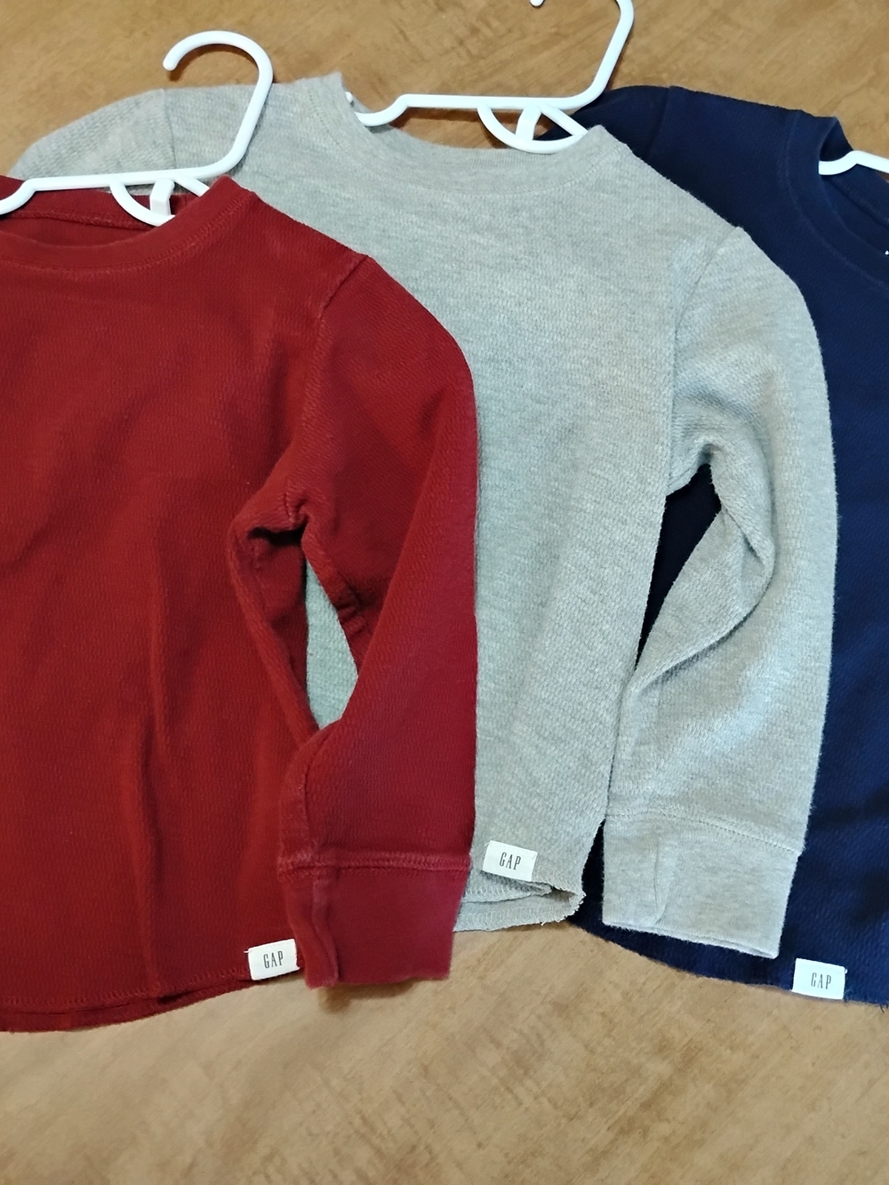 GAP Kids Long Sleeve Tops in Red, Gray & Navy